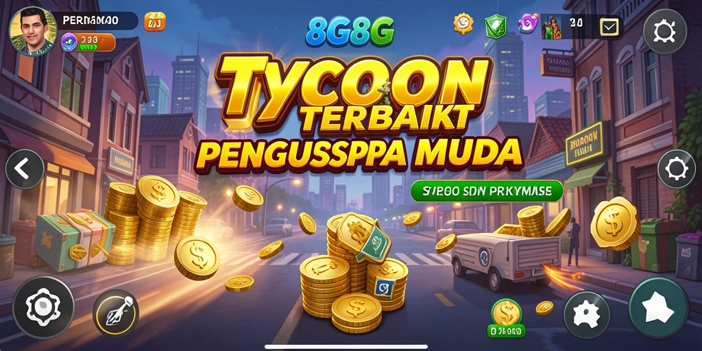 Tampilan gameplay yang seru dalam pengelolaan bisnis di 8G8G.