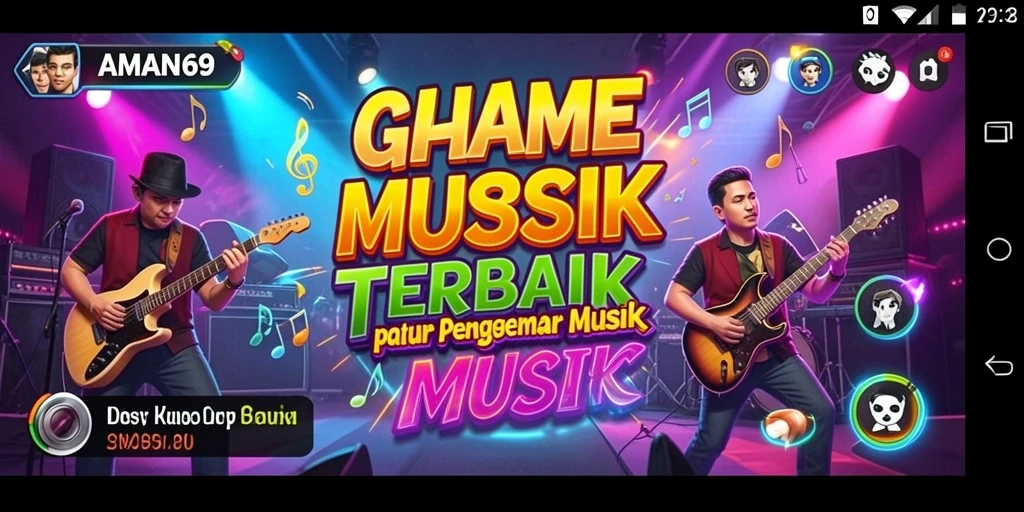 Tampilan gameplay AMAN69 dengan berbagai genre musik menarik.