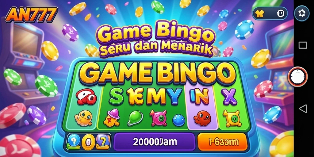 Tampilan seru gameplay Bingo di AN777 dengan teman-teman.