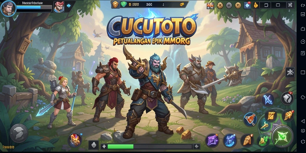 Tampilan aksi seru dalam gameplay CUCUTOTO yang memukau.