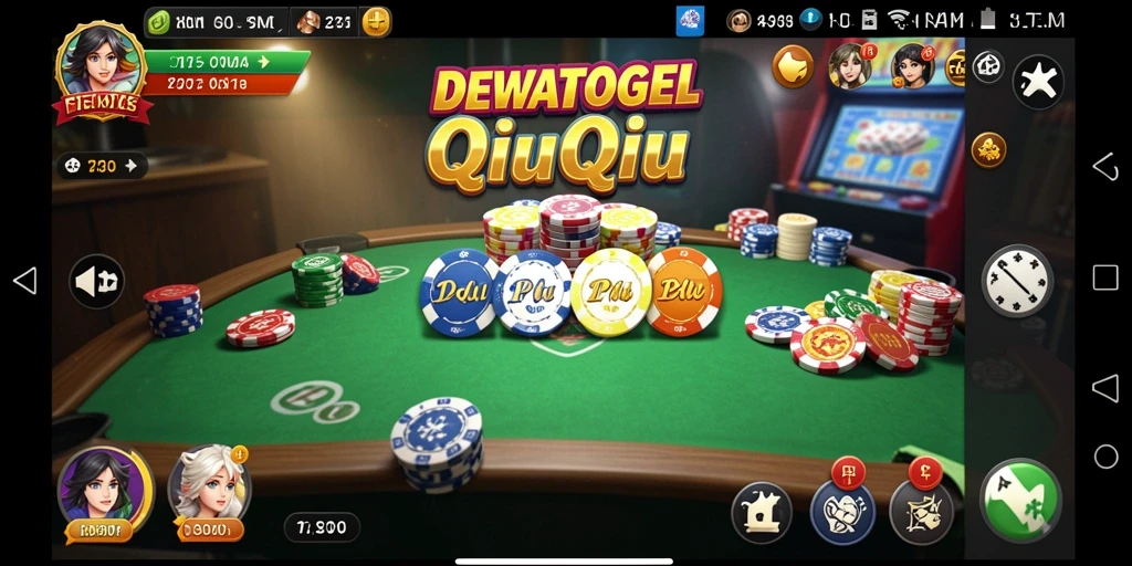 Screenshot DEWATOGEL menampilkan permainan QiuQiu yang seru.