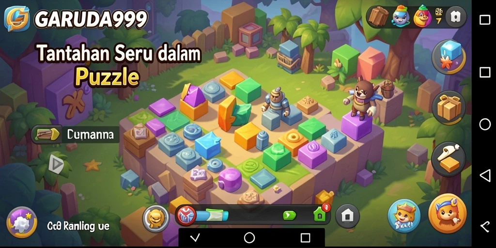 Tampilan gameplay seru dari GARUDA999 saat menyelesaikan teka-teki.