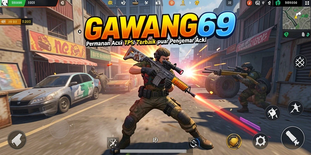 Tampilan gameplay GAWANG69 dengan aksi tembak-menembak yang intens.