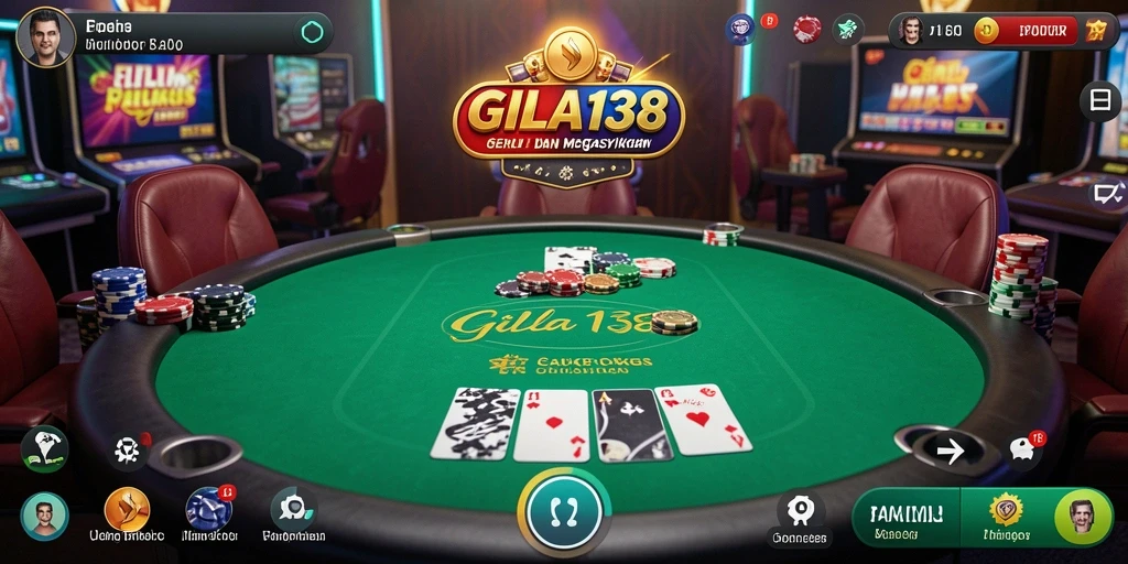 Screenshot gameplay GILA138 menampilkan momen seru dalam permainan poker.