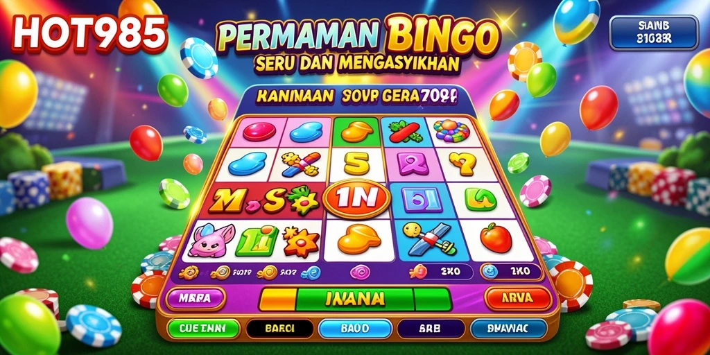 Tampilan gameplay Bingo yang seru di HOT985 dengan banyak fitur menarik.