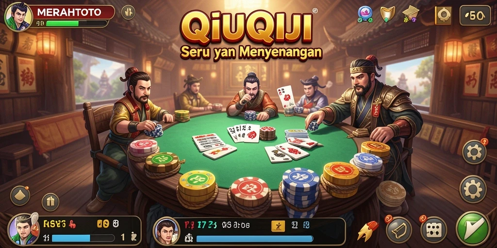 Tampilan gameplay MERAHTOTO dengan keseruan QiuQiu.