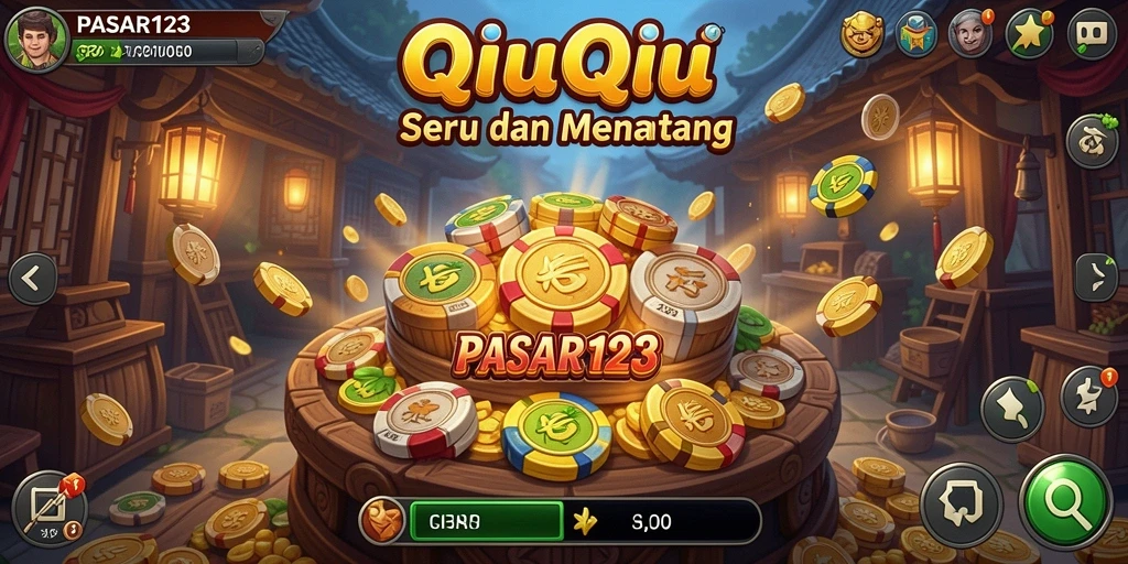 Tampilan menarik dari gameplay QiuQiu di PASAR123.