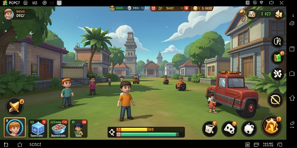 Screenshot gameplay PCPC7 menunjukkan dinamika pengelolaan aset yang menarik.