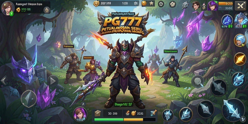 Screenshot PG777 menampilkan aksi epic dalam pertempuran MMORPG.