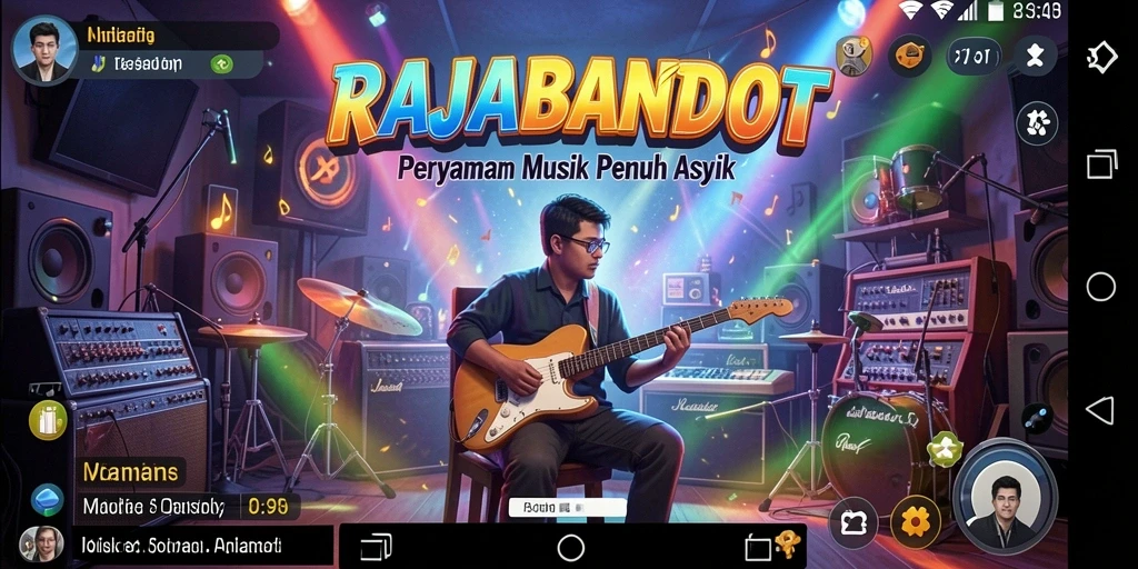 Tampilan gameplay seru di RAJABANDOT dengan musik memukau.