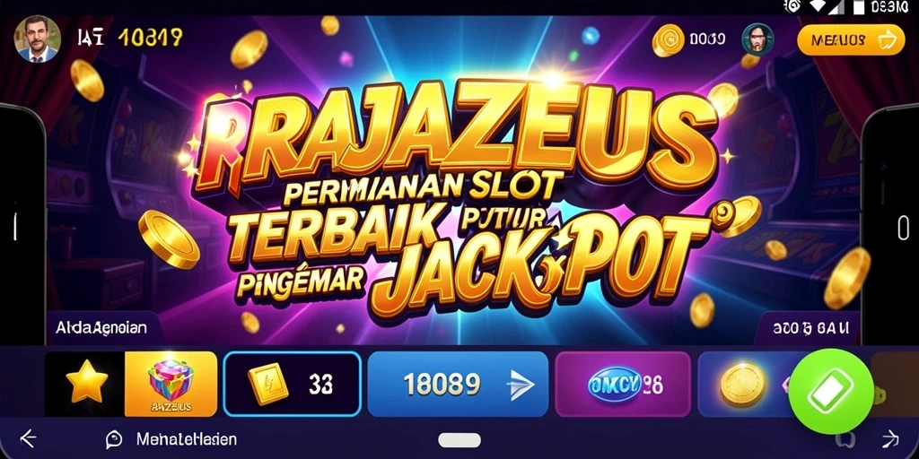 Tampilan gameplay menarik dari game Slot RAJAZEUS.