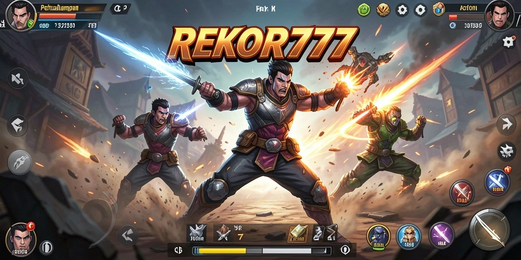 Tampilan grafis mendebarkan dalam gameplay REKOR777.
