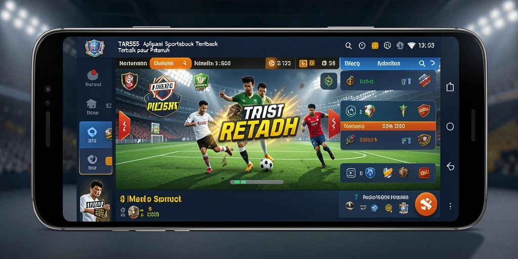 Tampilan menarik dari gameplay TAR555 saat bertaruh olahraga.