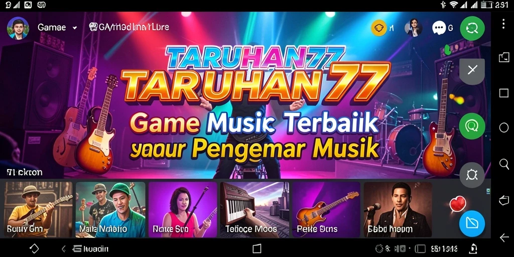 Tangkapan layar gameplay TARUHAN77 menampilkan keseruan bermain musik.