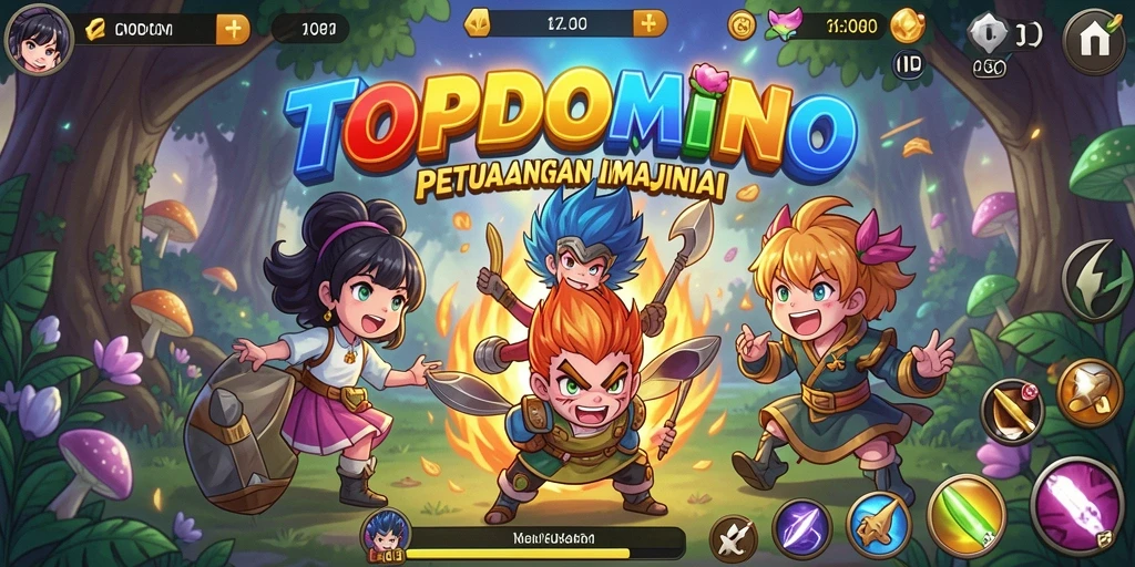 Tampilan gameplay menarik dari TOPDOMINO yang penuh aksi.