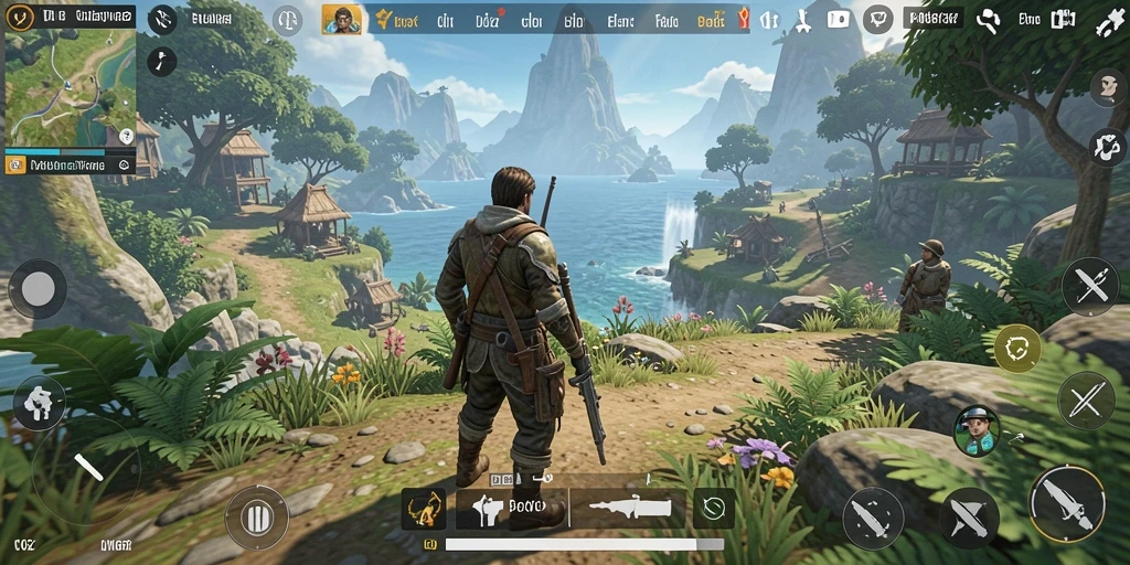 Screenshot VV62 menampilkan aksi eksplorasi di dunia terbuka yang menakjubkan.